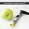 1pc Premium Apple Corer - Easy To Use Durable Apple Corer Remover For Pears; Bell Peppers; Apples - Stainless Steel; Kitchen Gadgets; Black; 7inch*3.9