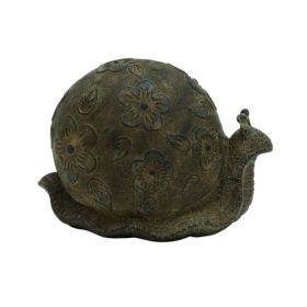 Lovely Carved Adorable Garden Snail Dcor