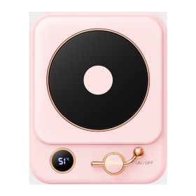 Milk Heating Insulation Base Desktop Digital Display Warming Pad (Option: Pink plated collaterals)