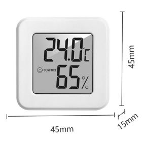 1Pc White Mini Electronic Temperature and Humidity Meter Car Thermometer with Smiling Face Display Refrigerator Thermometer (Color: White)