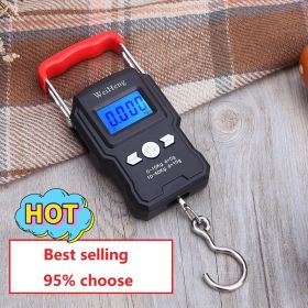 50Kg/5g LCD Digital Display Backlight Portable Hanging Hook Scale Double Accuracy Fishing Travel Mini Electronic Weighing Scale (Ships From: China, Color: A23L  (hot choose))