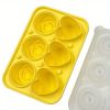 1pc Ice Cube Tray; Rose Flower And Heart Shaped Ice Cube Mold; Food Grade Silicone Ice Ball Maker; Kitchen Tools; Kitchen Supplies