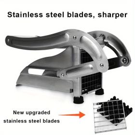 1pc French Fry Cutter; Commercial Restaurant French Fry Cutter Stainless Steel Potato Cutter Vegetable Potato Slicer With Suction Feet Cutter Potato H (Style: Second generation without chassis)