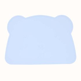 Baby Bear Shape Silicone Washable Insulated Placemat (Size/Age: Average Size (0-8Y), Color: Light Blue)