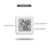 1Pc White Mini Electronic Temperature and Humidity Meter Car Thermometer with Smiling Face Display Refrigerator Thermometer